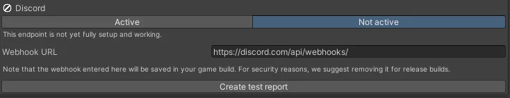 Discord endpoint configuration in Unity