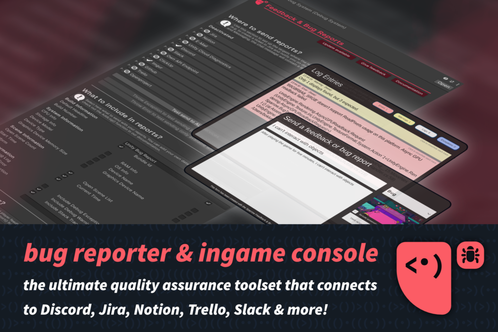 Bug Reporter & In-Game Console — send errors to Discord, Jira, Notion & more