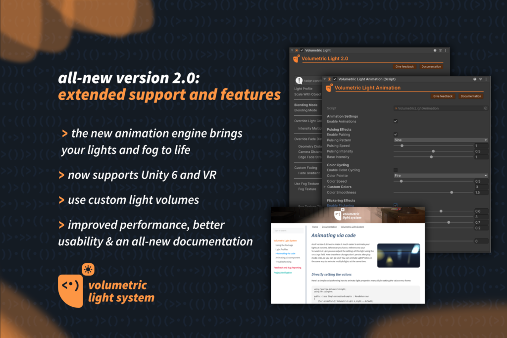 Version 2.0 — new animation engine, Unity 6 and VR support, custom light volumes and improved performance